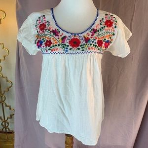Hand Embroidered Mexican shirt